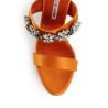 persan satin jewel strap mules