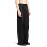 cotton nylon wide leg trousers