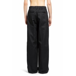 cotton nylon wide leg trousers