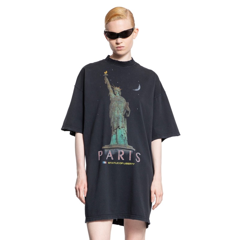 paris liberty t-shirt dress in vintage jersey