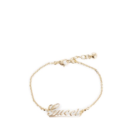 gucci script chain bracelet