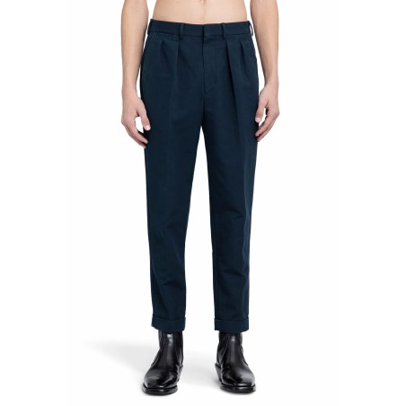 double cotton satin semi sartorial pants