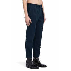 double cotton satin semi sartorial pants