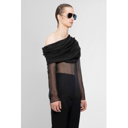 draped top in silk muslin