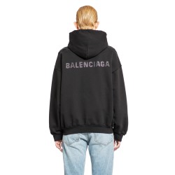 rhinestone balenciaga back medium fit hoodie