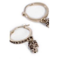 skull mini creole hoop earrings