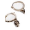 skull mini creole hoop earrings