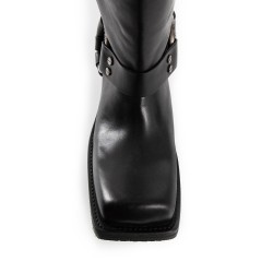 harness leather boots