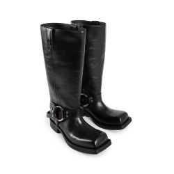 harness leather boots