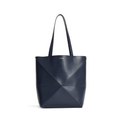 medium puzzle fold tote in shiny calfskin