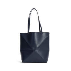 medium puzzle fold tote in shiny calfskin