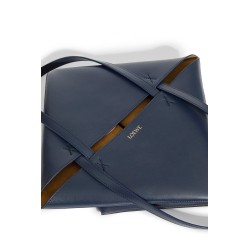 medium puzzle fold tote in shiny calfskin