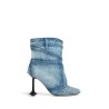 toy ankle boots in washed denim