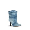 toy ankle boots in washed denim