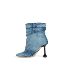 toy ankle boots in washed denim