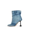 toy ankle boots in washed denim