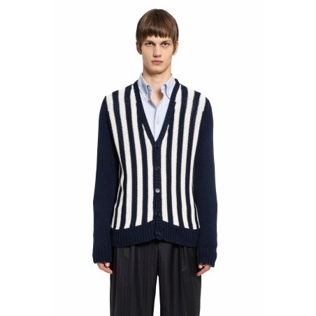 striped jacquard cardigan