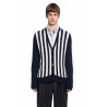 striped jacquard cardigan