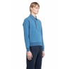 indigo dye jersey long sleeve polo