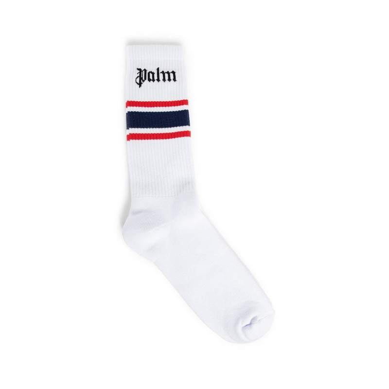 striped logo socks