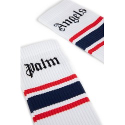 striped logo socks