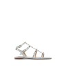 rockstud flat calfskin sandals