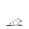 rockstud flat calfskin sandals