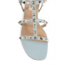 rockstud flat calfskin sandals