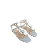 rockstud flat calfskin sandals