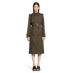 long cotton blend trench coat