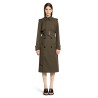 long cotton blend trench coat