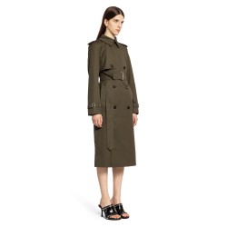 long cotton blend trench coat