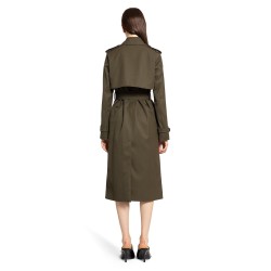 long cotton blend trench coat