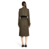 long cotton blend trench coat