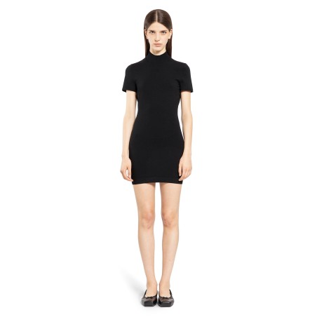 mock neck tee dress in bodycon knit