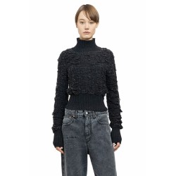 textured turtleneck sweater