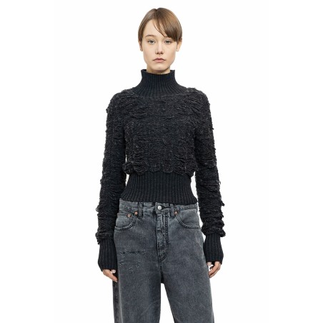 textured turtleneck sweater