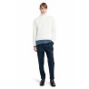 fine gauge merino roll neck sweater