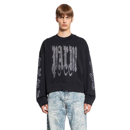 studded gothic palm sweatshirt