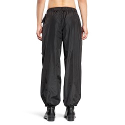 gathered ankle track trousers with bow