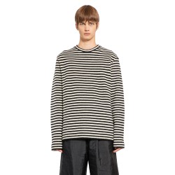 striped wool compact jersey t-shirt