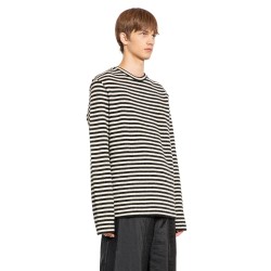 striped wool compact jersey t-shirt