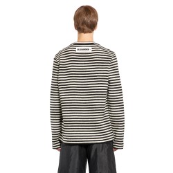 striped wool compact jersey t-shirt