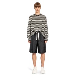 striped wool compact jersey t-shirt