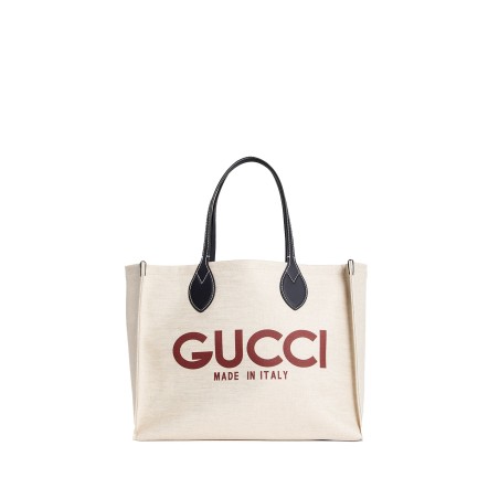 medium tote bag with ''gucci'' print