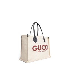 medium tote bag with ''gucci'' print