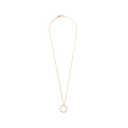 vermeil numeric logo ring necklace