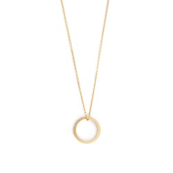 vermeil numeric logo ring necklace