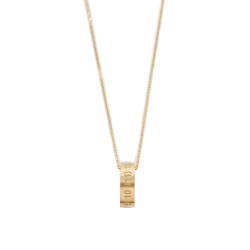 vermeil numeric logo ring necklace