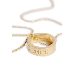 vermeil numeric logo ring necklace